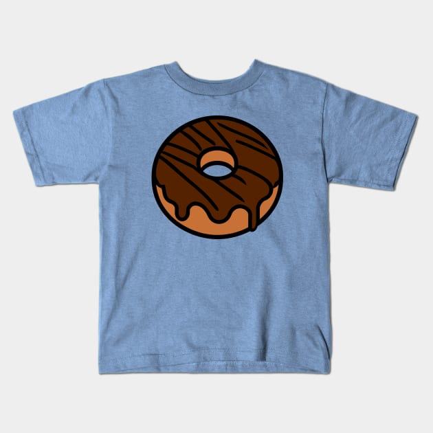 Chocolate Frosted Donut Kids T-Shirt by KayBee Gift Shop